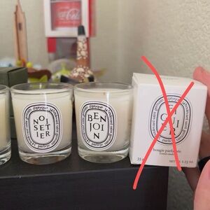 Diptyque Noisetier and Benjoin Candle Duo - White